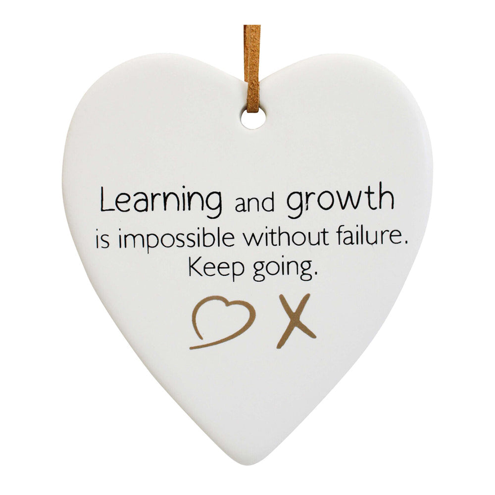 LVD Ceramic Hanging 8x8cm Heart Growth w/ Hanger Ornament Home/Office Room Decor