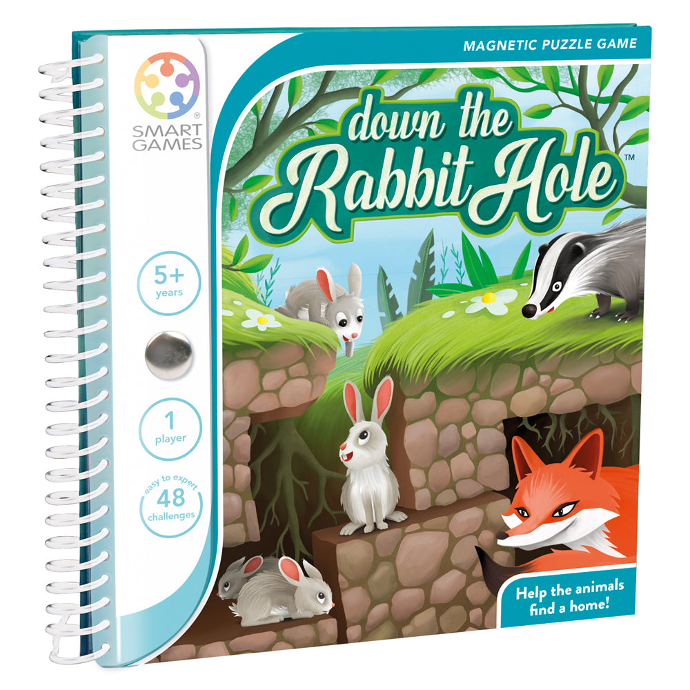 Smart Games Down the Rabbit Hole Magnetic Kids/Children Fun Puzzle Game 5y+