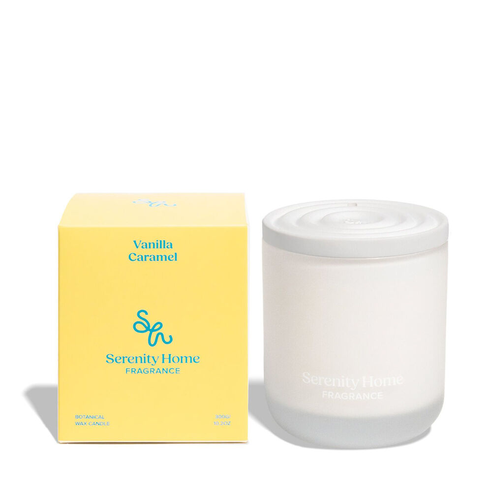Serenity 300g Vanilla Caramel Scent Home Fragrance Candle Jar