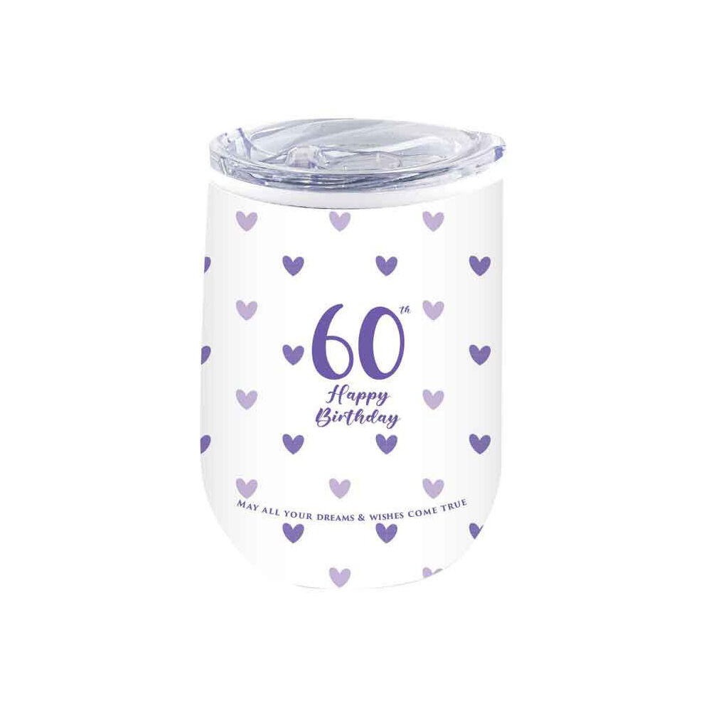 LMD 60th Sweet Heart Double Walled Insulated Beverage Mug Drinkware 360ml