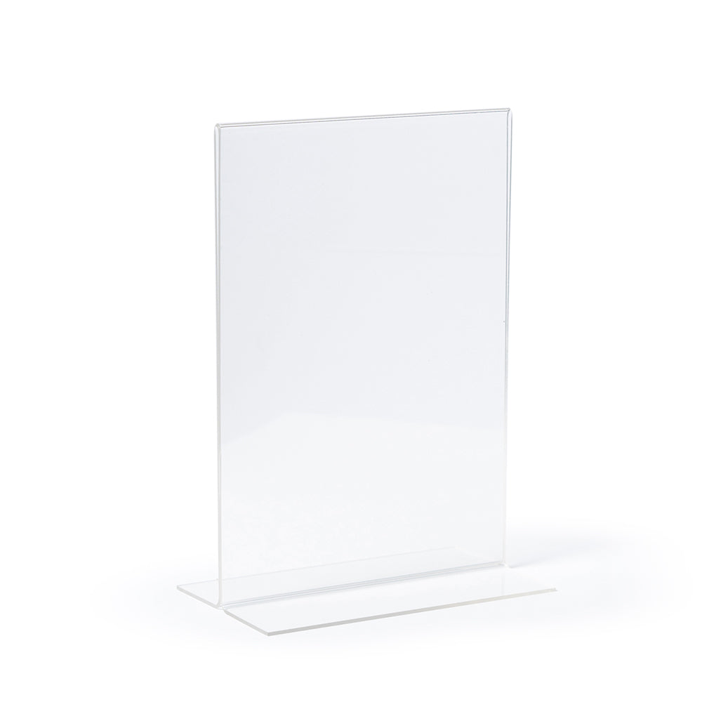 Sandleford 15.2cm Double-Sided A6 T-Shape Portrait Sign Holder Acrylic Display — image 2
