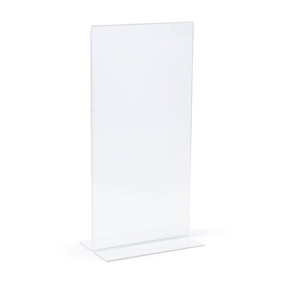 Sandleford 22cm Double-Sided T-Shape Sign/Menu Holder Portrait Acrylic Stand CLR — image 2