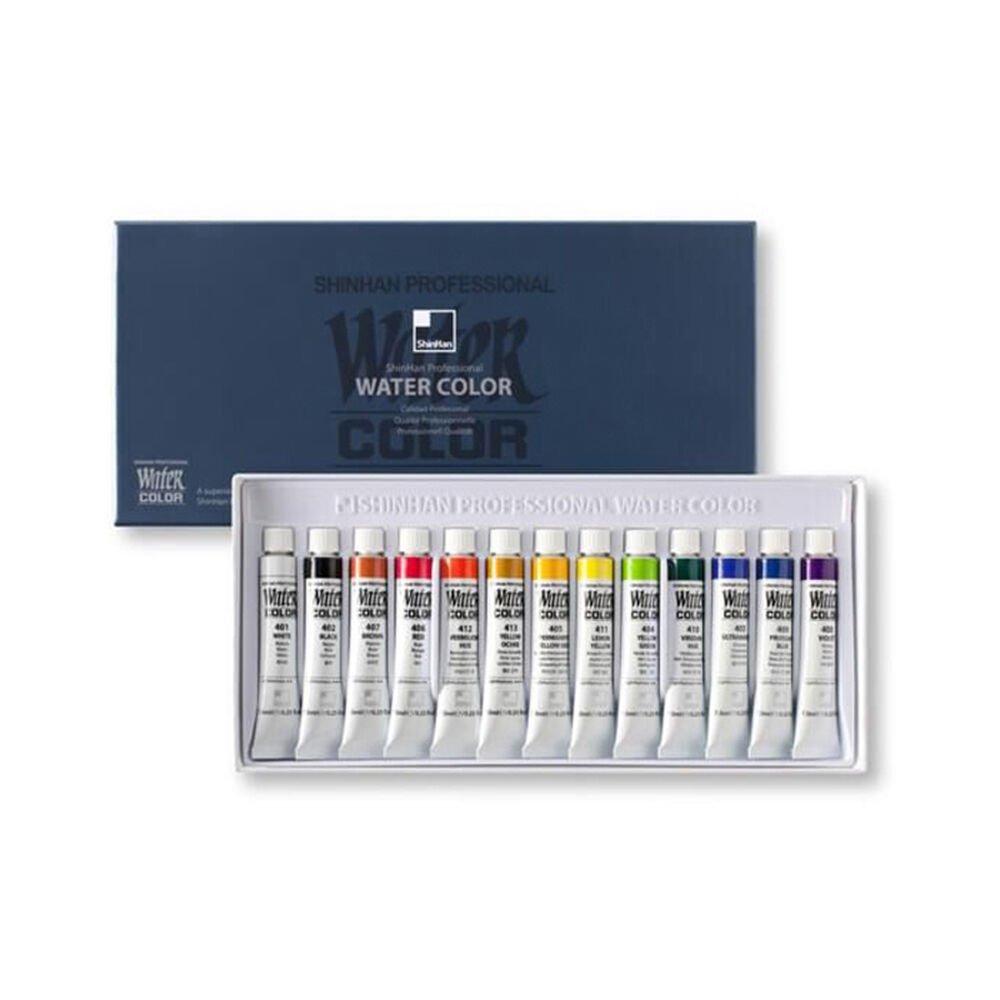 Shinhan Artist Pure Pigment Bright Watercolors Painting Set 7.5ml (13 Pieces)