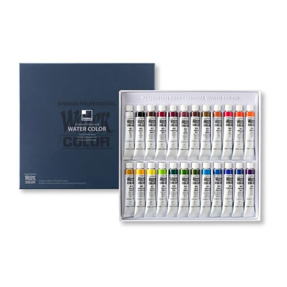 Shinhan Artist Pure Pigment Bright Watercolors Painting Set 7.5ml (24 Pieces)