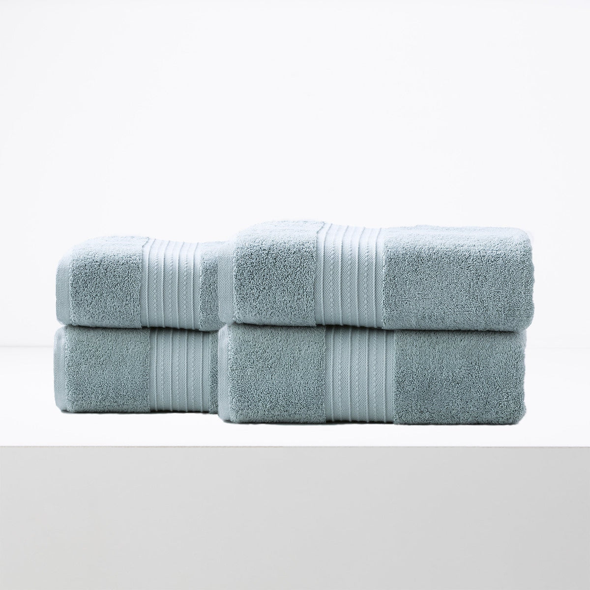 Renee Taylor Brentwood Bath Sheet/Towel Low Twist Cotton 650 GSM Gray Mist (4 Pieces)