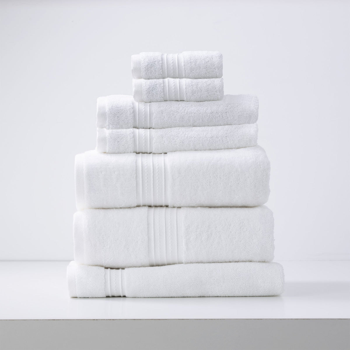 Renee Taylor Brentwood Bath/Hand Towel Set 650 GSM Low Twist Cotton Bright (7 Pieces)