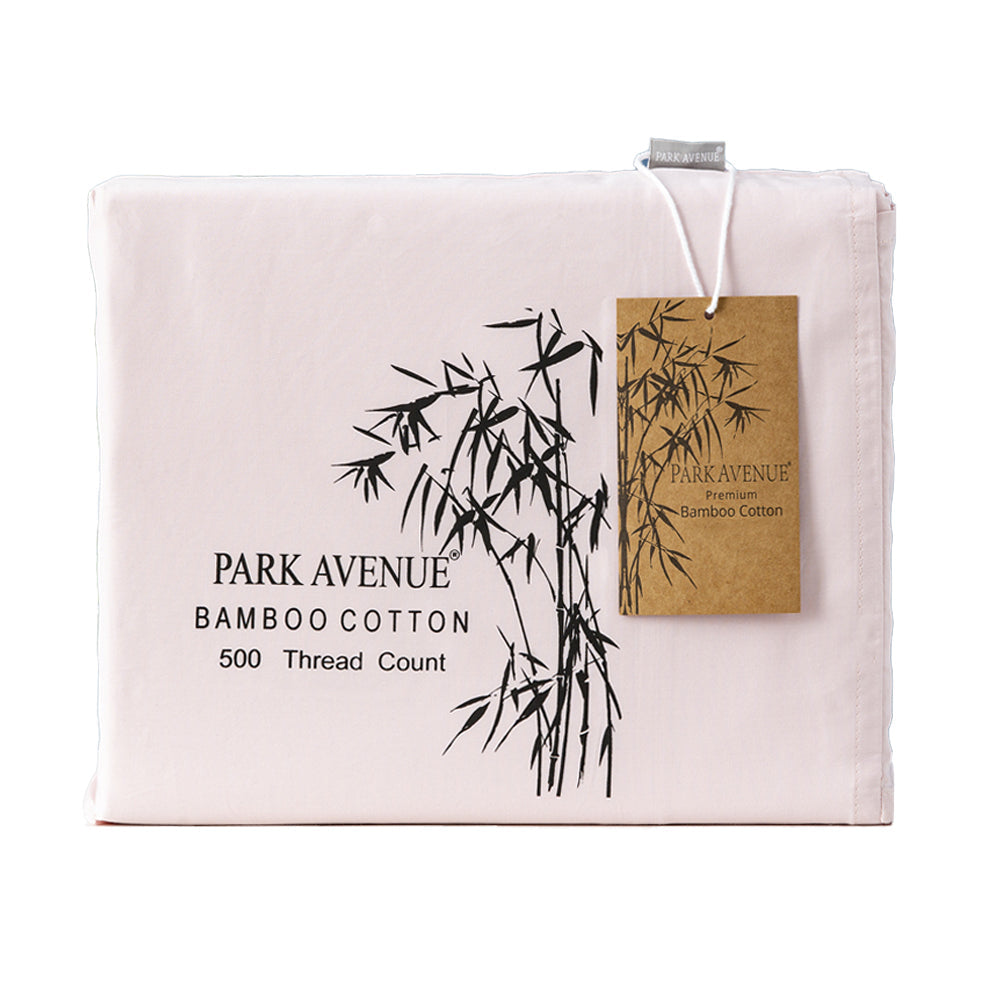 Park Avenue Mega Queen Bed Sheet/Pillowcase 500TC Bamboo Cotton Bedding Peach — image 2