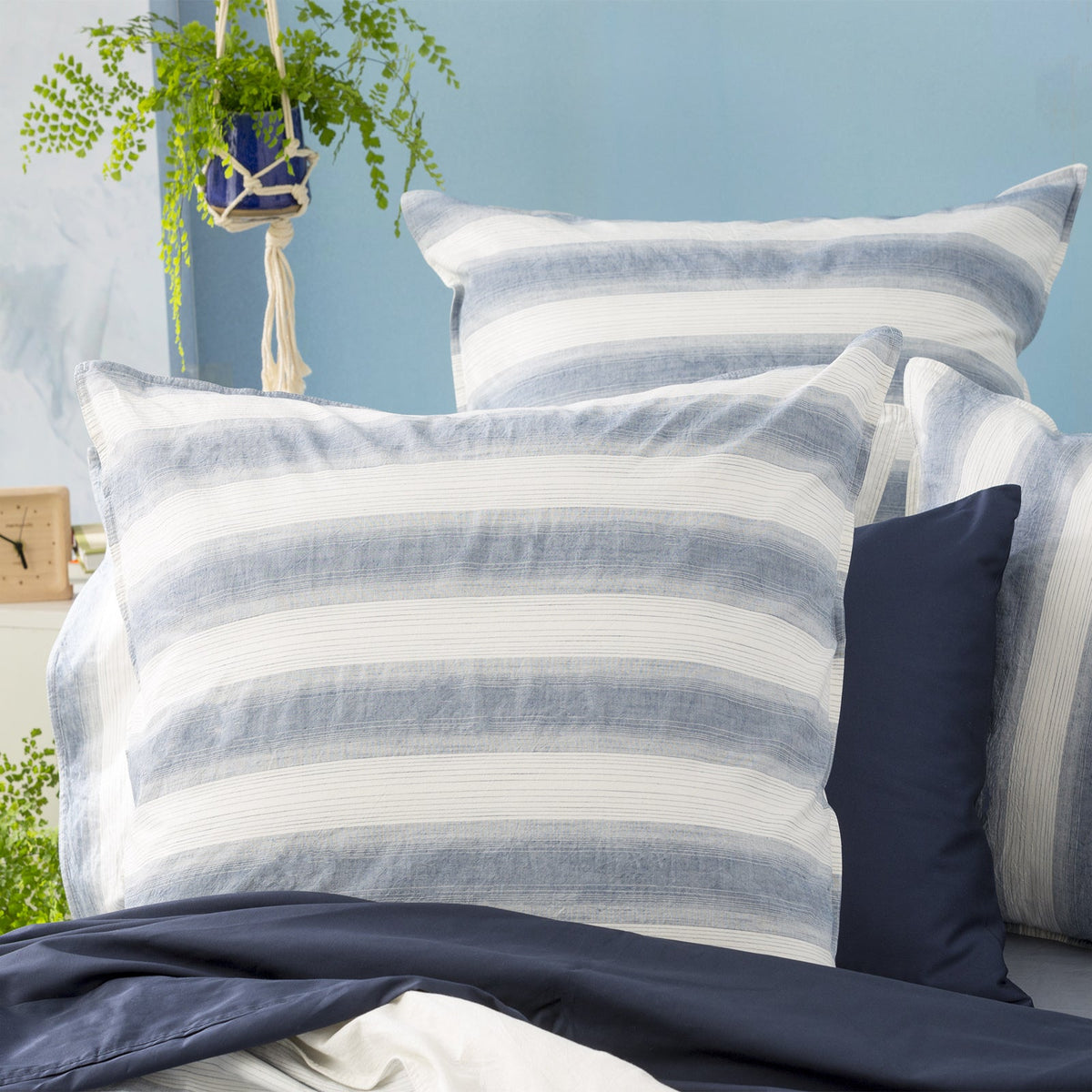 Renee Taylor Amira 65cm Pillowcase Cover Yarn Dyed Vintage Washed Cotton Euro — image 4