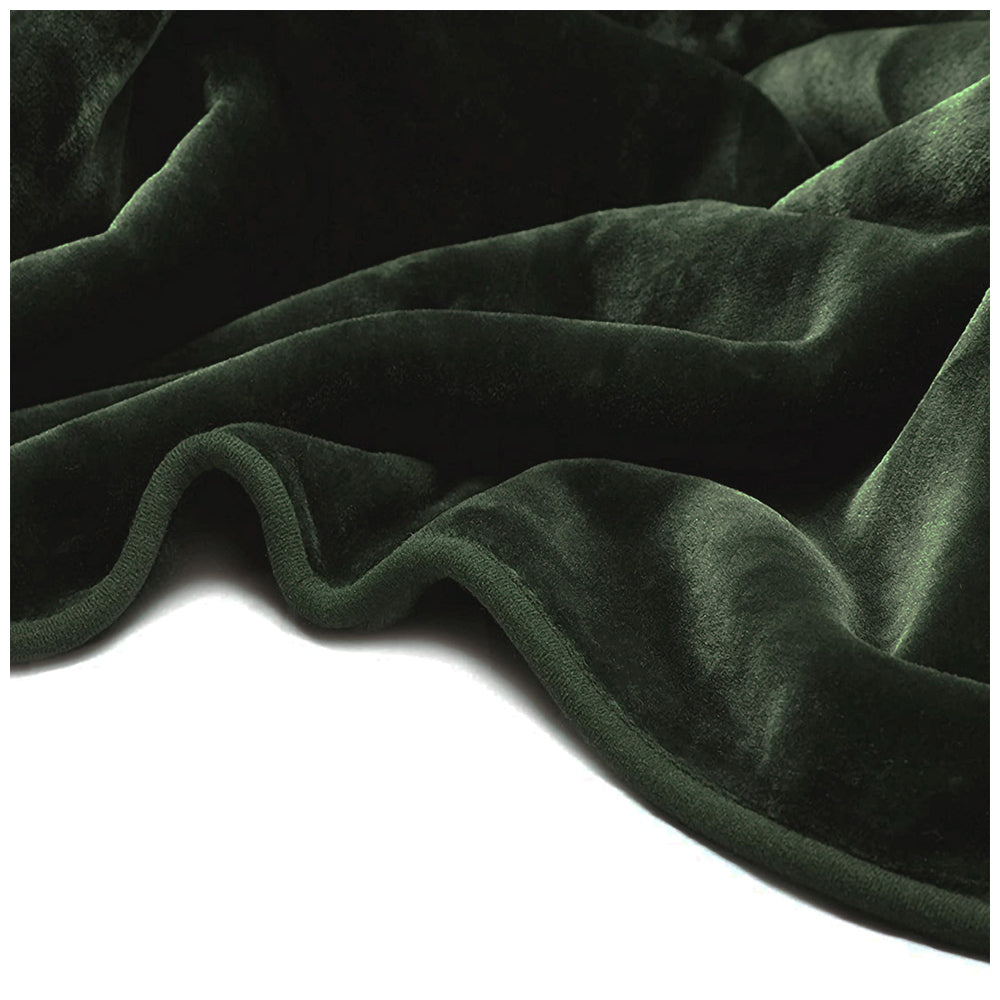 Renee Taylor 220x240cm Soft Warm Mink Blanket/Throw Heavy Weight Acrylic Jade — image 3