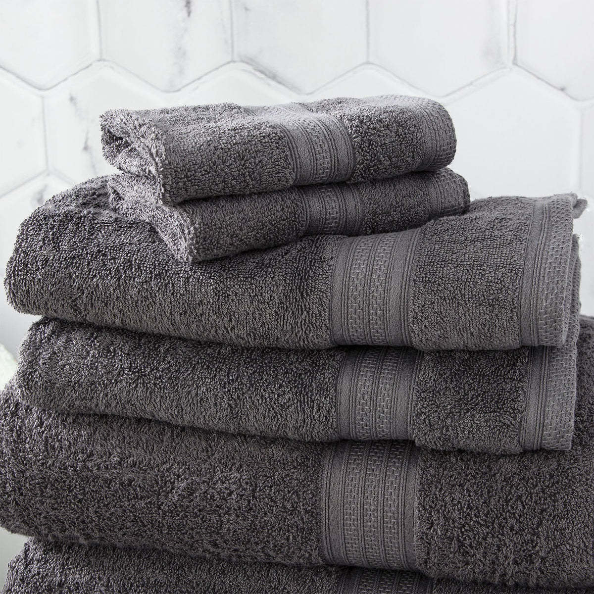 Renee Taylor Stella Bath Towel/Mat Set Soft Bamboo Cotton 650 GSM (14 Pieces) — image 2