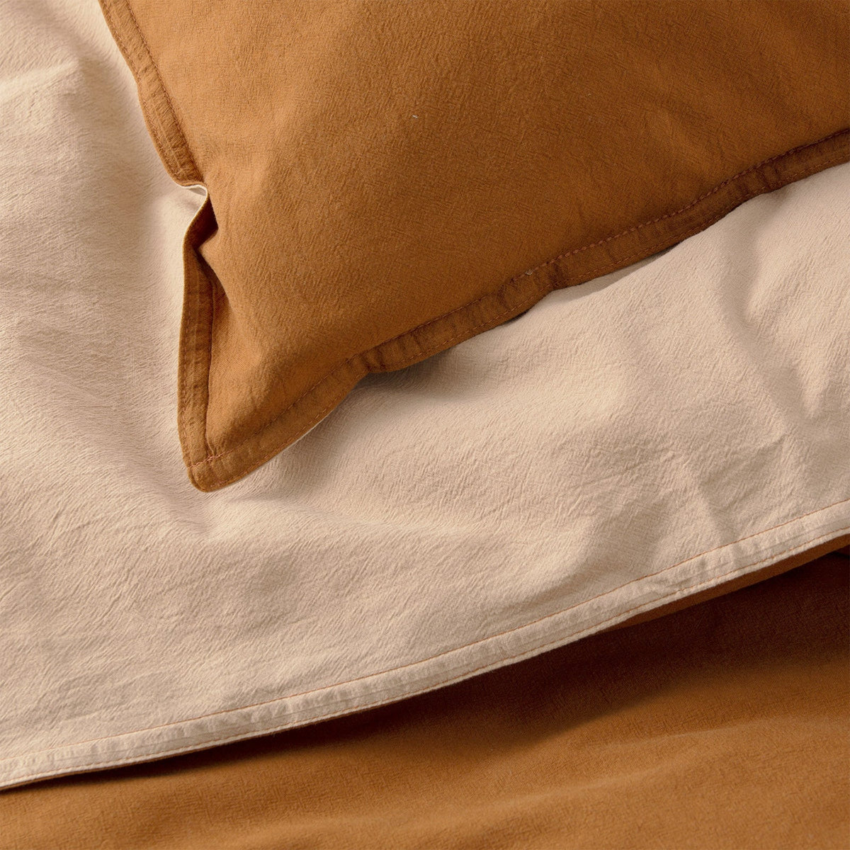 Renee Taylor Essentials 65cm European Pillowcase VT Stone Washed Reversible Wood — image 4