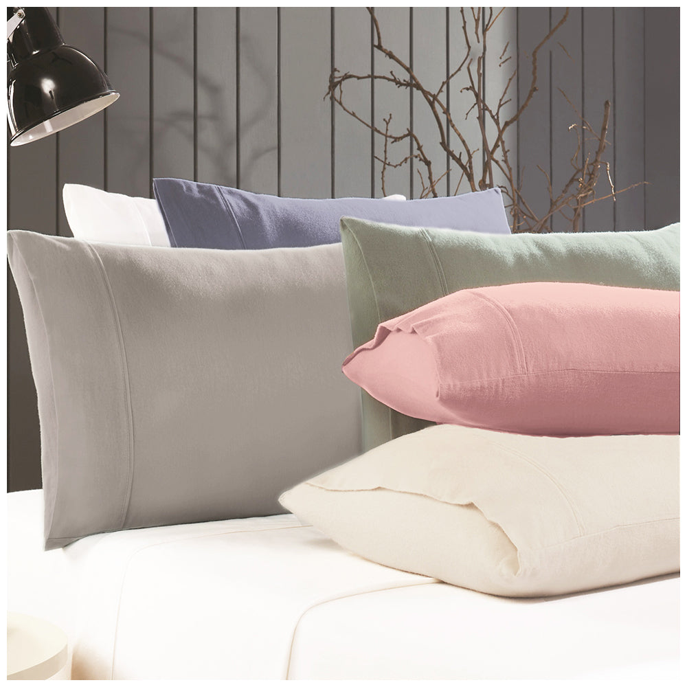 Park Avenue Queen Bed Flannelette Fitted Sheet Set 175GSM Egypt Cotton Juniper — image 2