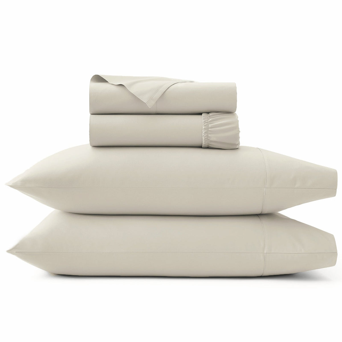 Park Avenue 500TC King Bed Natural Cotton Fitted/Flat Sheet/Pillowcases Ivory — image 2