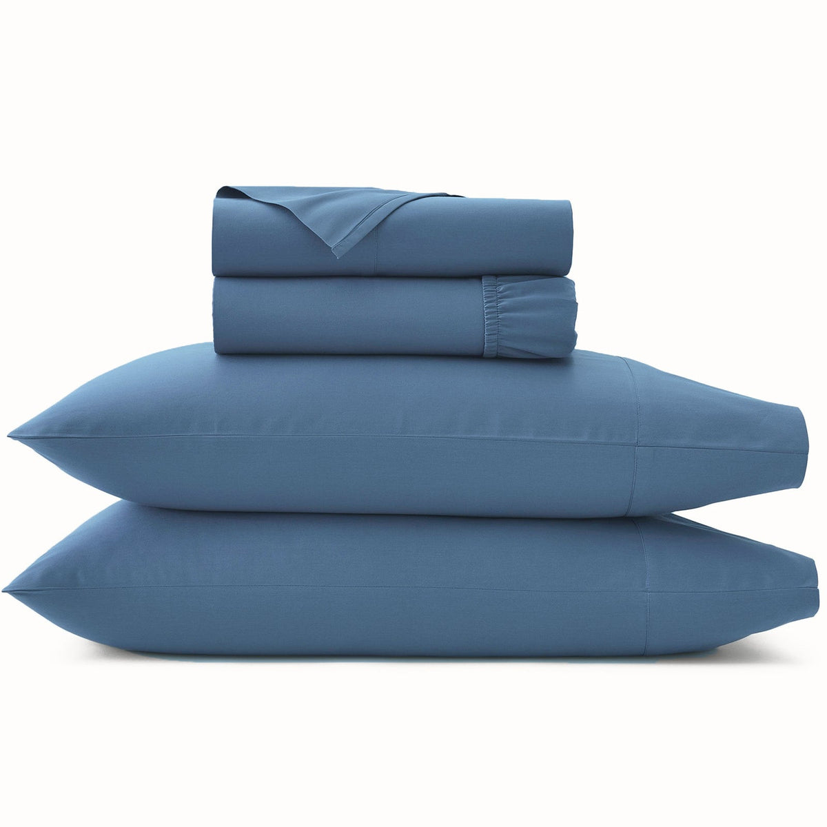 Park Avenue 500TC King Bed Natural Cotton Fitted/Flat Sheet/Pillowcases Blue — image 2
