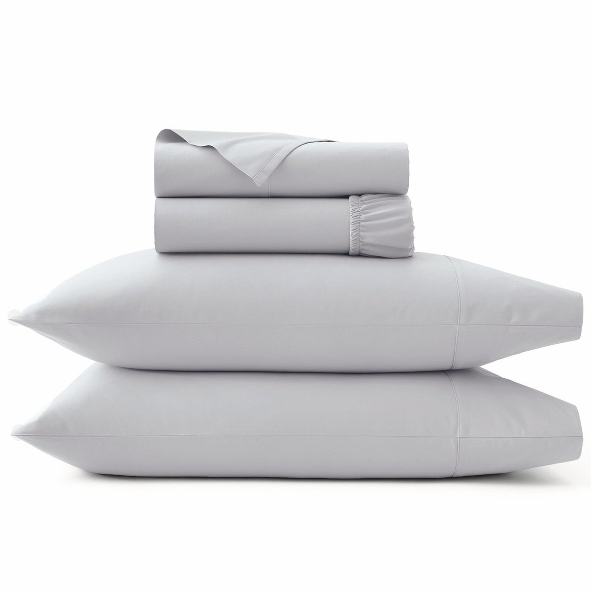 Park Avenue 500TC Queen Bed Natural Cotton Fitted/Flat Sheet/Pillowcases Silver — image 2