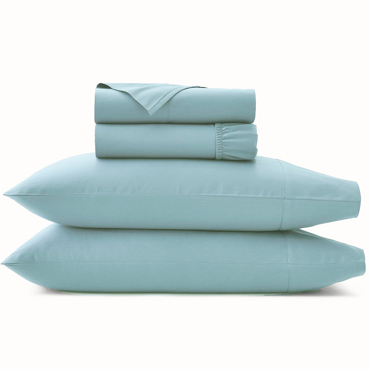 Park Avenue 500TC Single Bed Natural Cotton Fitted Sheet/Pillowcase Turquoise — image 2