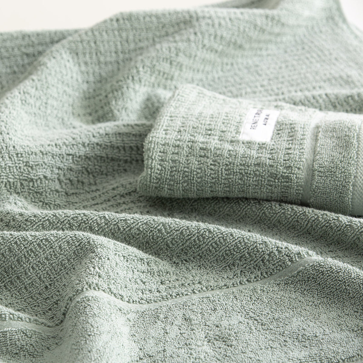 Renee Taylor 650GSM Cambridge 80x160cm Bath Sheet Textured Towel Eucalyptus (4 Pack) — image 2