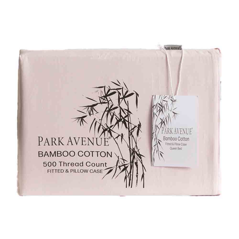 Park Avenue Peach 500 Thread Count Super King Bamboo Cotton Combo Set