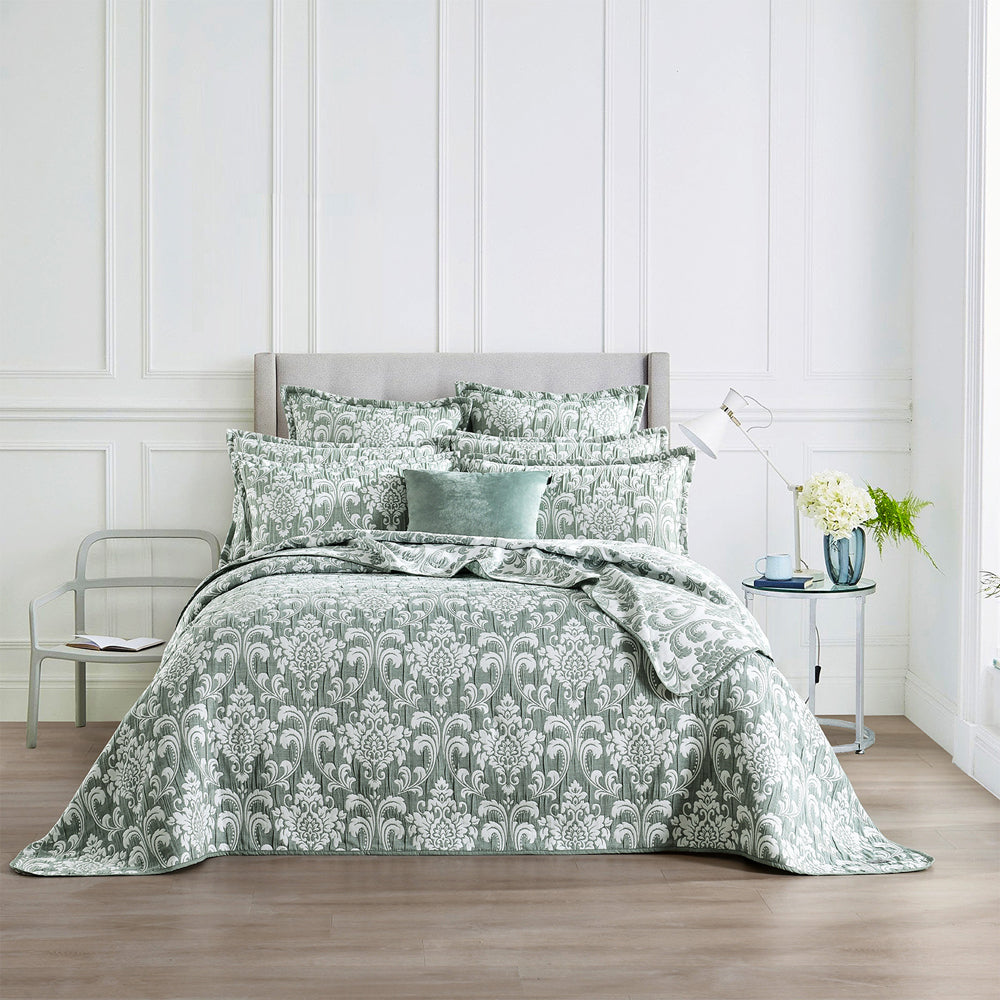 Renee Taylor Tahlia Jacquard 65cm Euro Pillowcase Rectangle Pillow Cover Jade — image 5