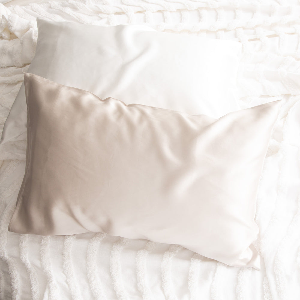 Renee Taylor Mulberry Silk 50x75cm Standard Pillow Case/Cover Rectangle — Sand