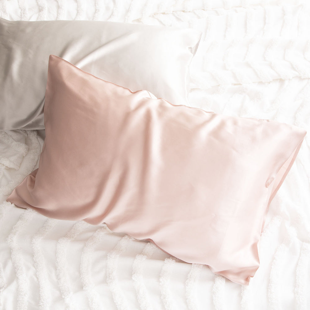 Renee Taylor Mulberry Silk 50x75cm Standard Pillow Case/Cover Rectangle — Blush