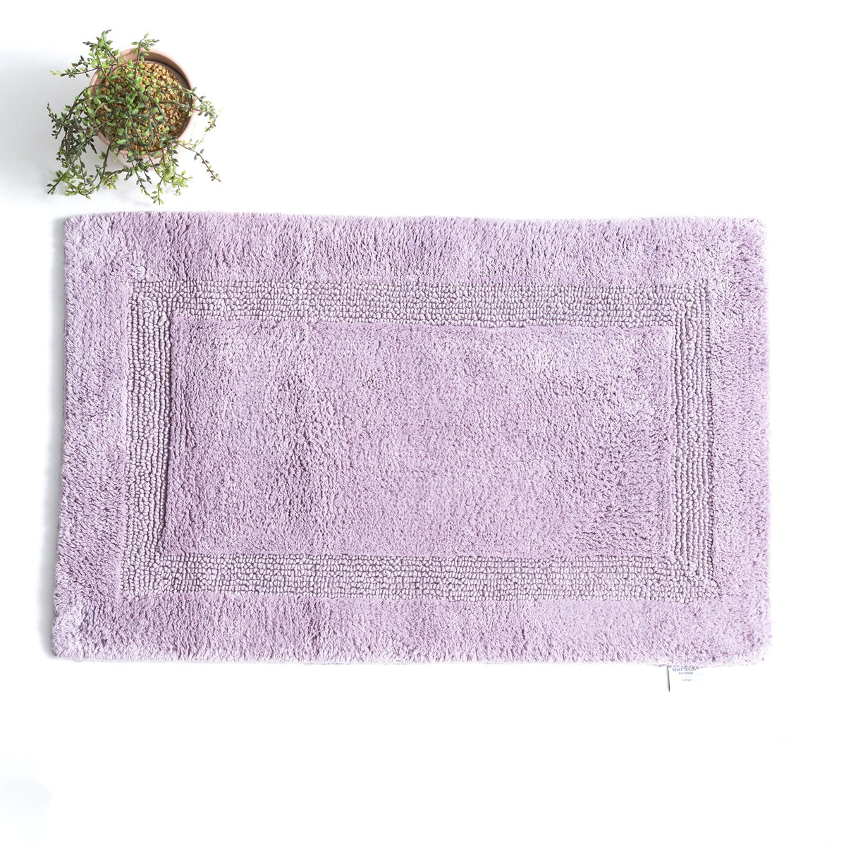 Renee Taylor Soho 80cm Cotton Bathroom/Toilet Floor Mat/Rug Reversible Lilac