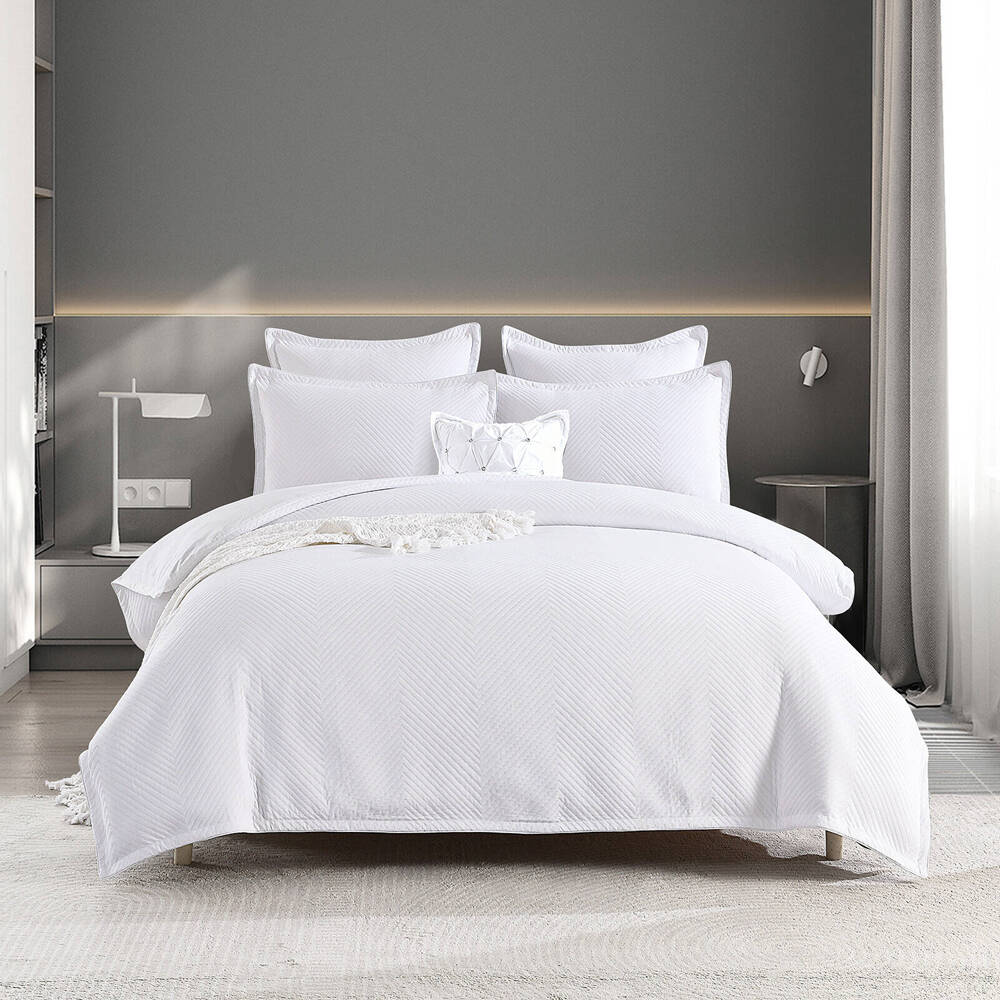 Renee Taylor Atlantis Jacquard Euro Pillowcase Square Pillow Cover 65cm White