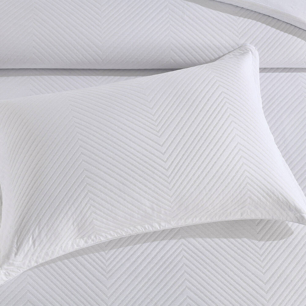Renee Taylor Atlantis Jacquard Euro Pillowcase Square Pillow Cover 65cm White — image 4