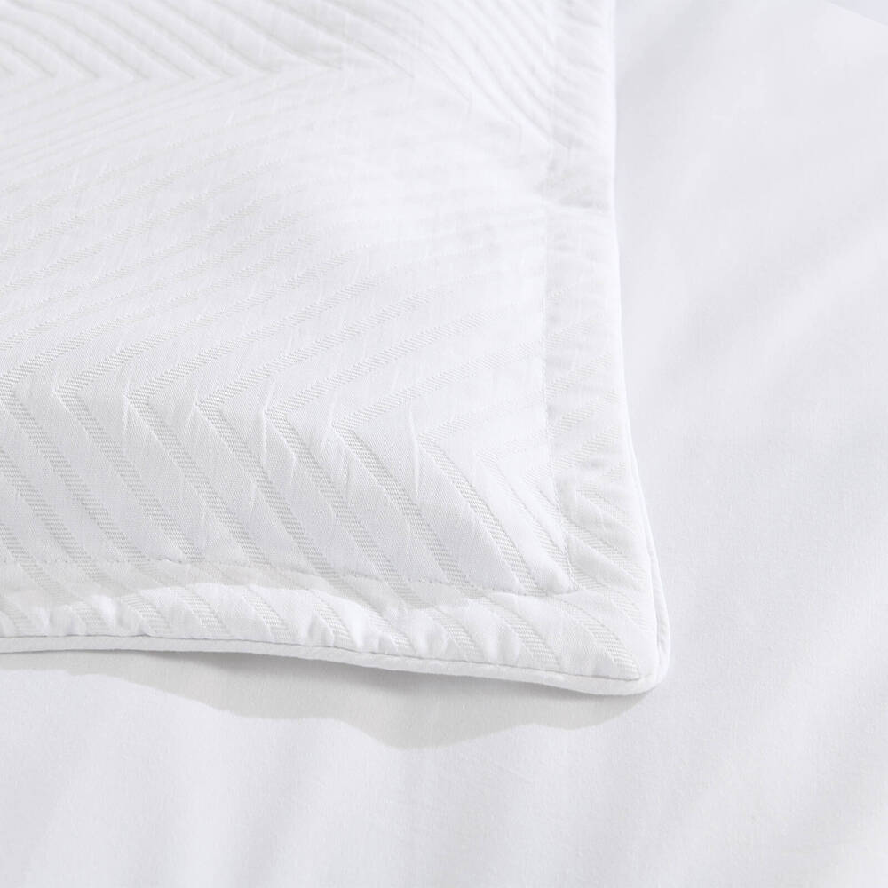 Renee Taylor Atlantis Jacquard Euro Pillowcase Square Pillow Cover 65cm White — image 5