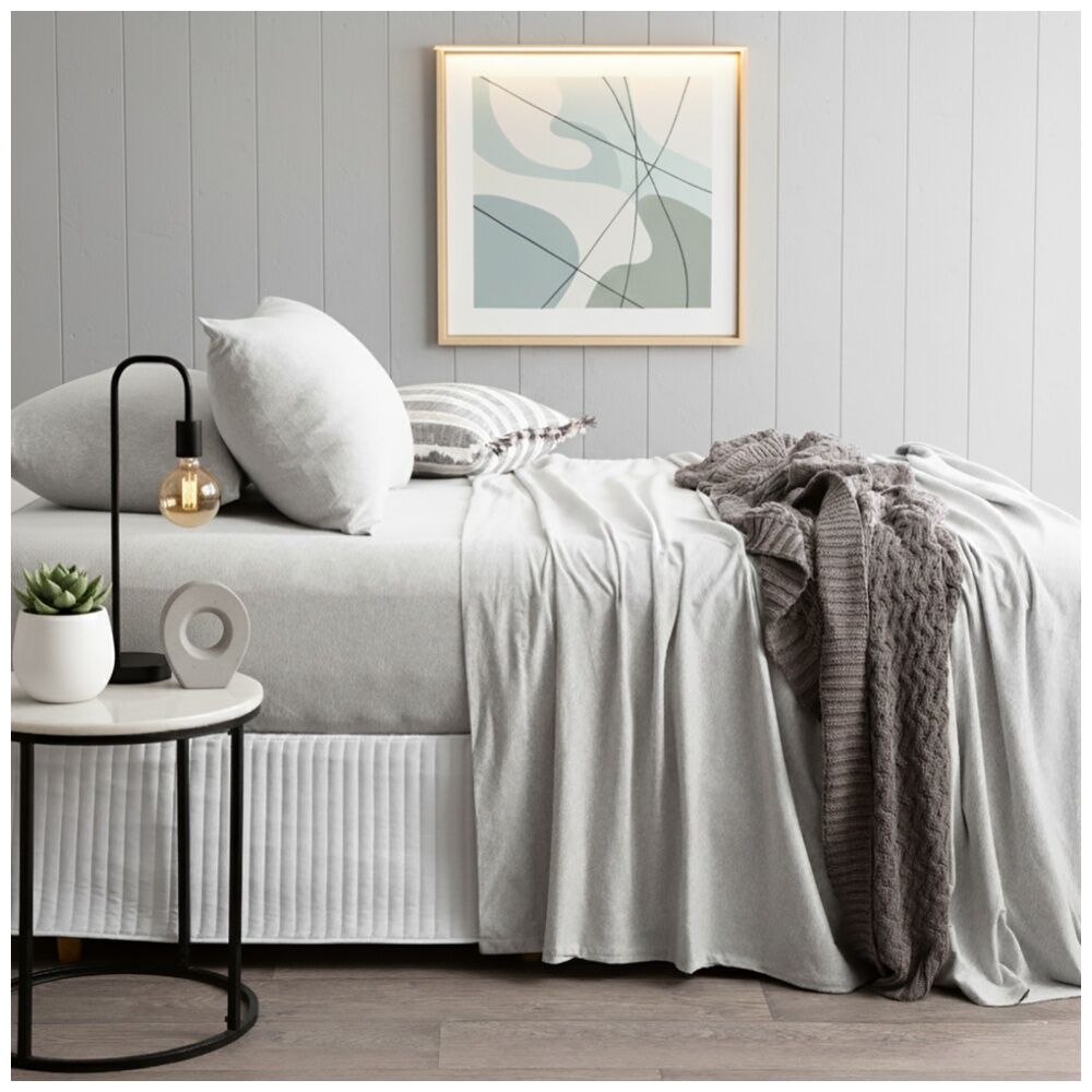 Renee Taylor Comfort T’s Organic Cotton Jersey Sheet Set Grey Marle