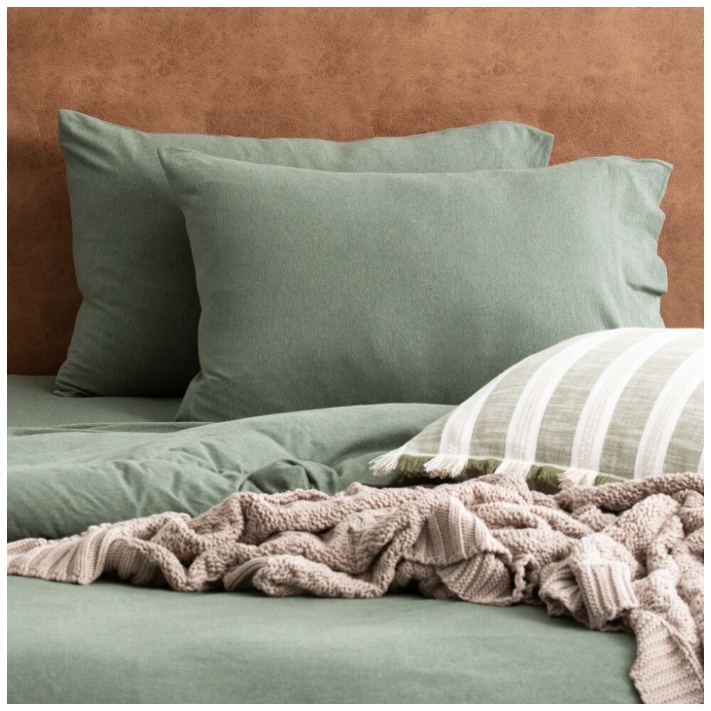Renee Taylor Comfort T’s Organic Cotton Jersey Sheet Set Olive — image 4