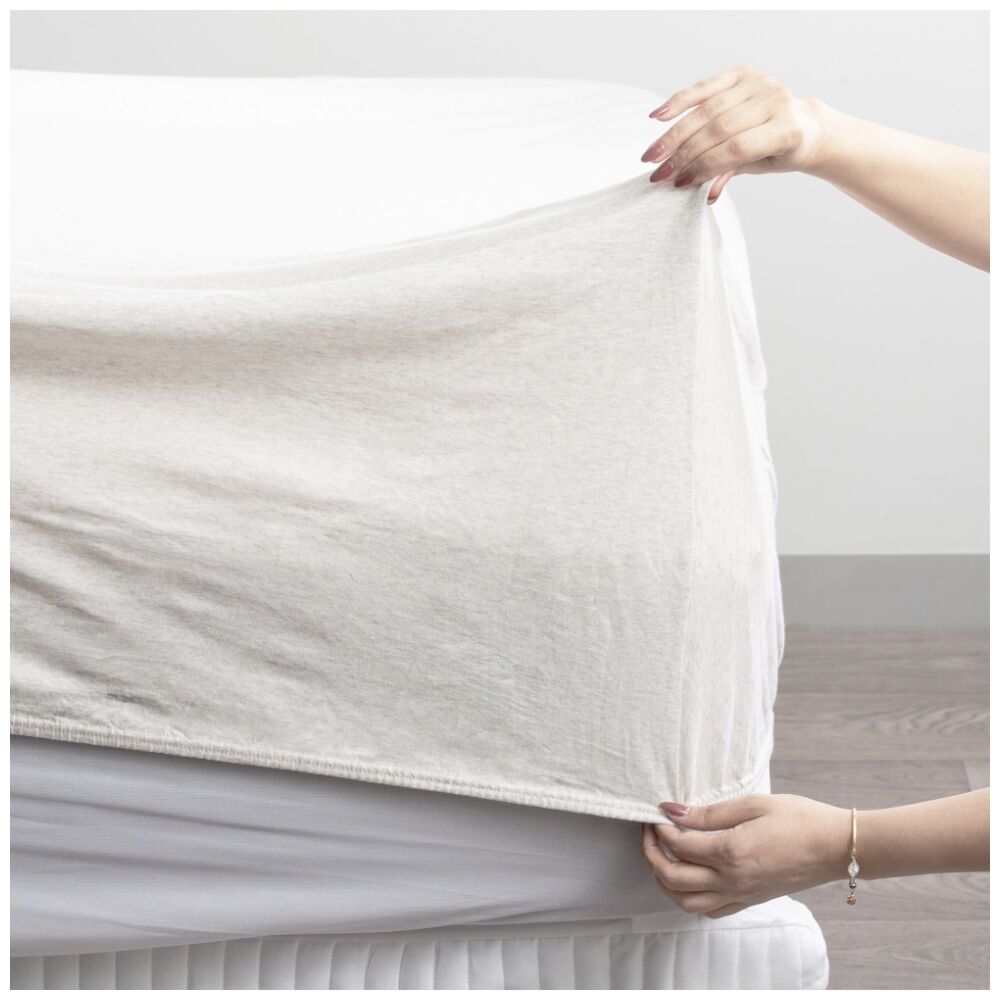 Renee Taylor Comfort T’s Organic Jersey Fitted Pillowcase Ecru — image 3