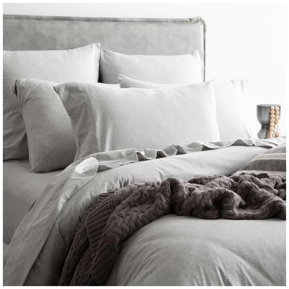 Renee Taylor Grey Marle Comfort T’s Organic Cotton Jersey European Pillowcase — image 3