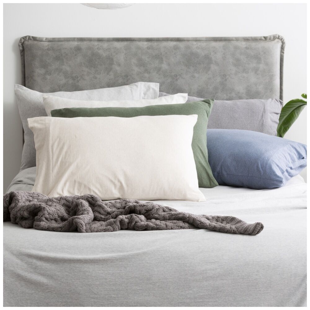 Renee Taylor Grey Marle Comfort T’s Organic Cotton Jersey European Pillowcase — image 7