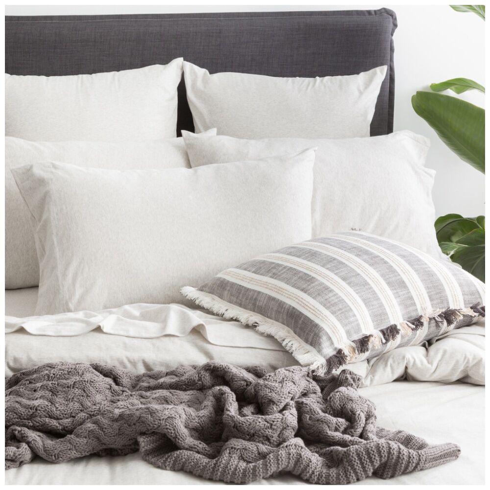 Renee Taylor Comfort T’s Organic Cotton Jersey European Pillowcase Ecru (2 Pack) — image 4