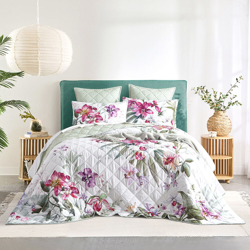 Renee Taylor Kashmir Quilted Reversible Coverlet Set Multi