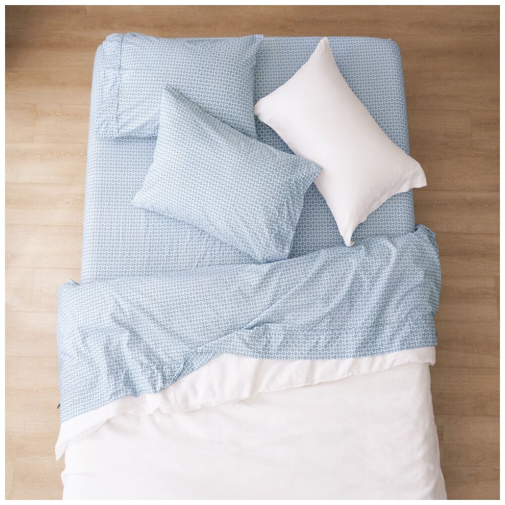 Renee Taylor 250TC Kiki Patterned Cotton Sheet Set Blue