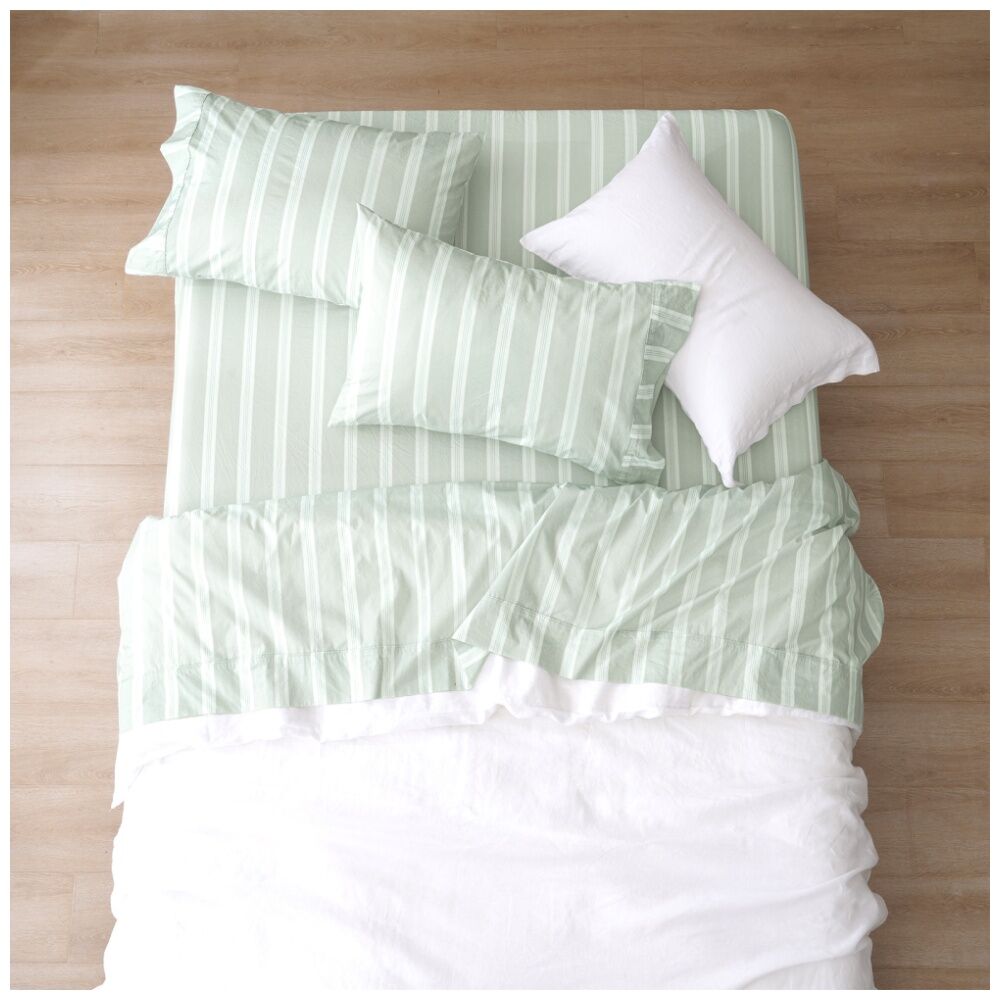 Renee Taylor 250TC Frankie Patterned Cotton Sheet Set Green