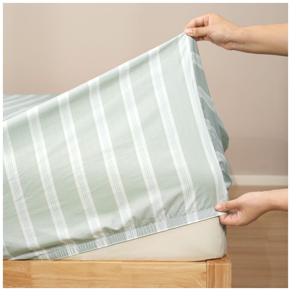 Renee Taylor 250TC Frankie Patterned Cotton Sheet Set Green — image 4