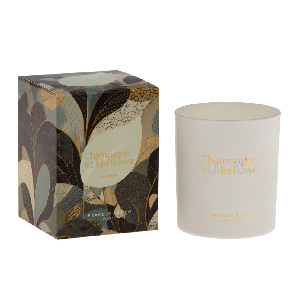 Bramble Bay Summer Blooms & Elderflower Scented Soy Candle Home Fragrance 300g