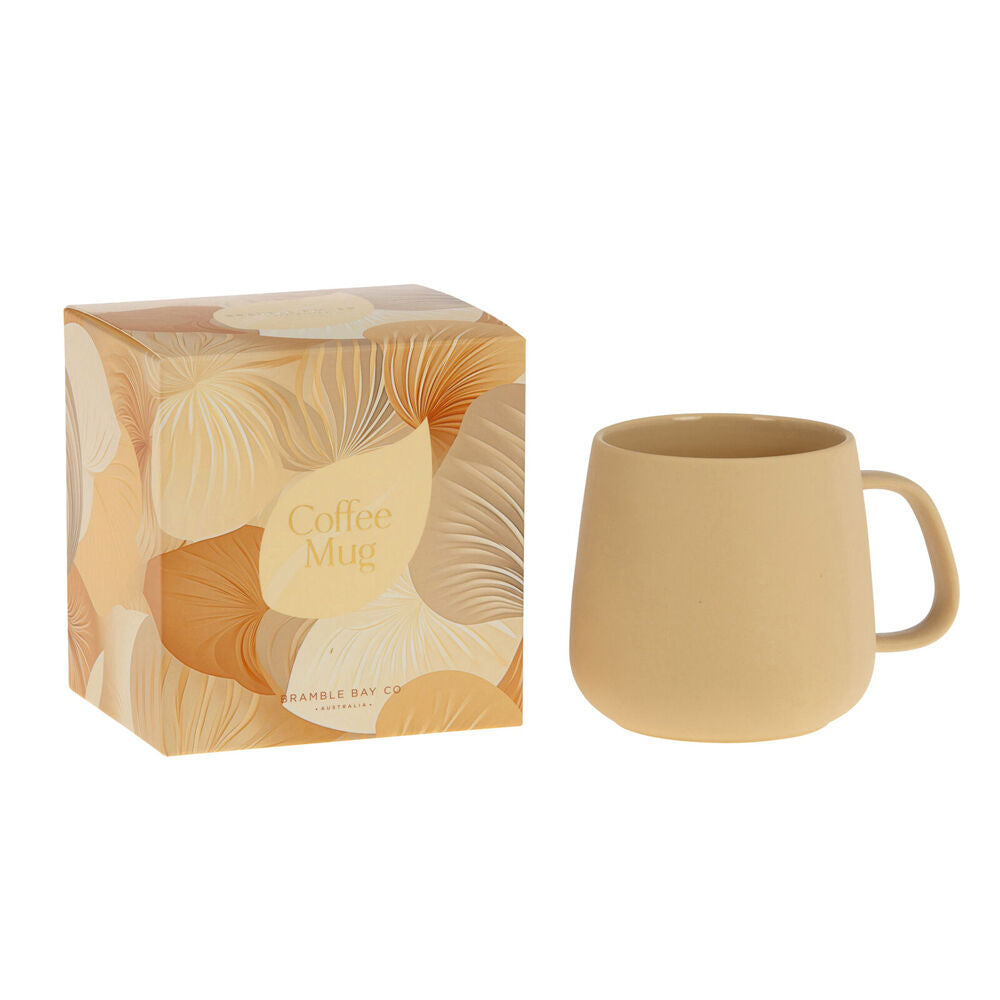 Bramble Bay Beige Summer Blooms Ceramic Everyday Kitchen Coffee Mug