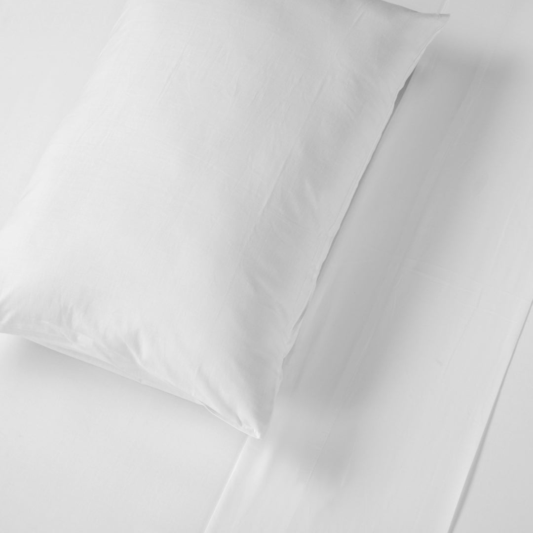 Jason Commercial Queen Bed Cotton Deluxe Flat Sheet 250x300cm White 250TC — image 3