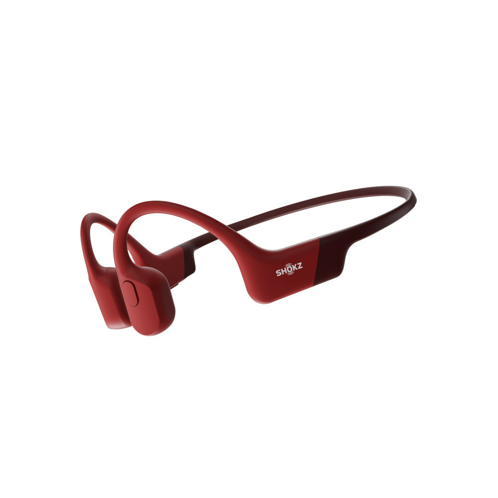 Shokz OpenRun Bone Conduction Sports/Running Open-Ear Bluetooth Headphones — Red
