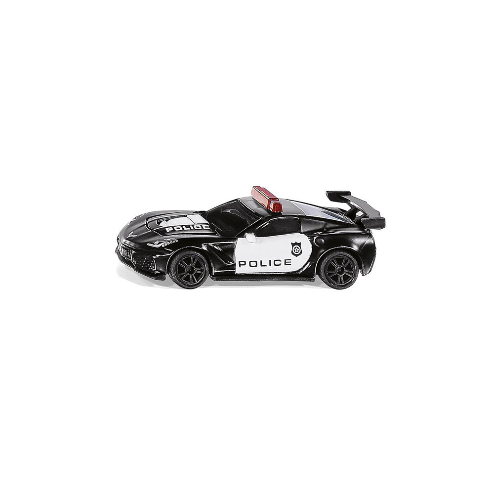 Siku 1545 Chevrolet Corvette ZR1 Police Diecast Vehicle Kids 81mm Toy Black 3y+