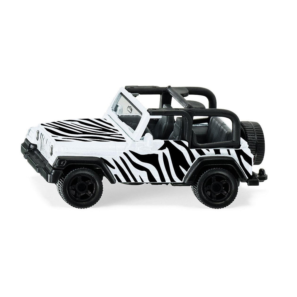 Siku Jeep Wrangler Safari Black/White Diecast Metal Kids/Child Play Toy Car 3y+
