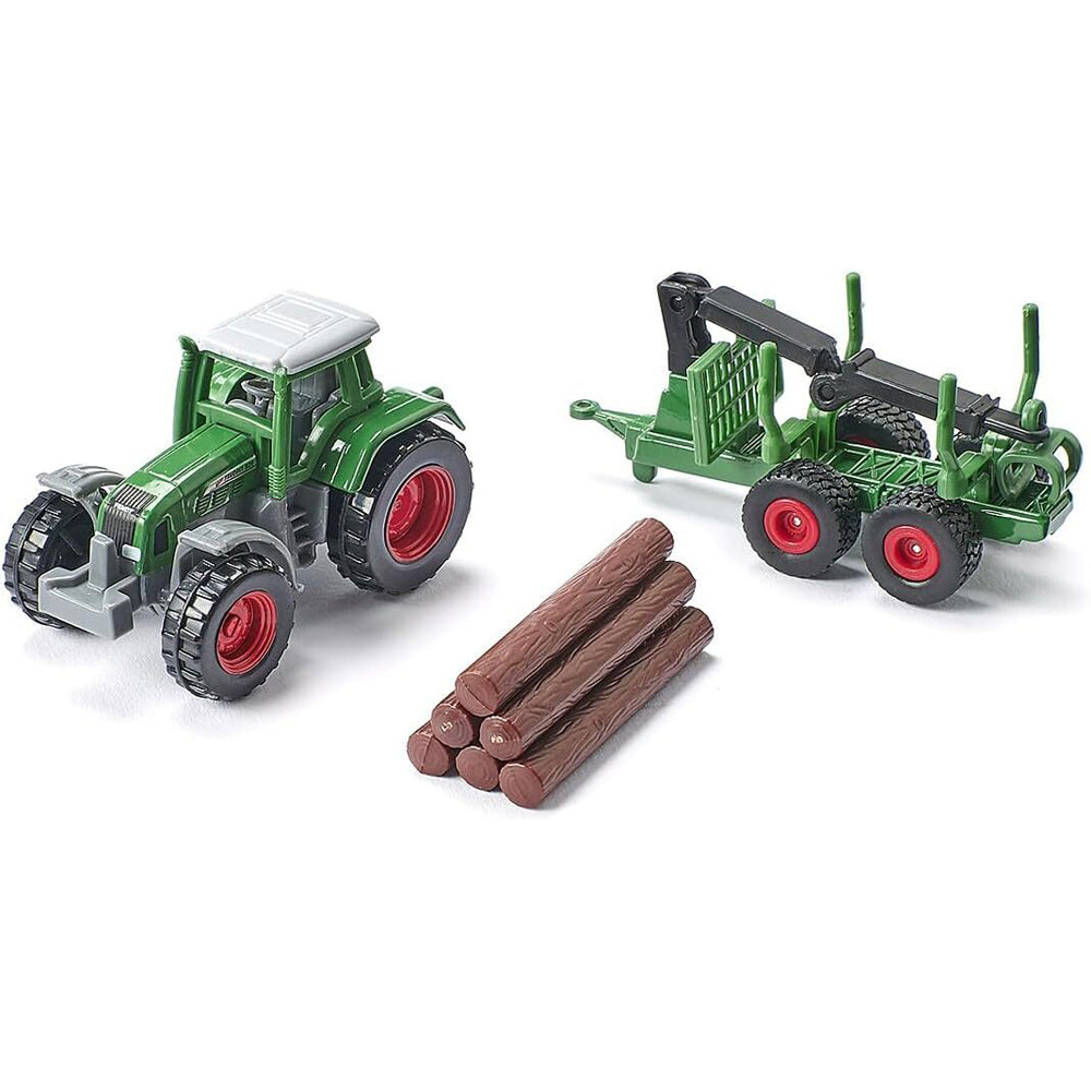 Siku 1645 Fendt Tractor w/ Forestry Trailer Diecast Metal 147mm Kids Toy 3y+ (2 Pack) — image 2