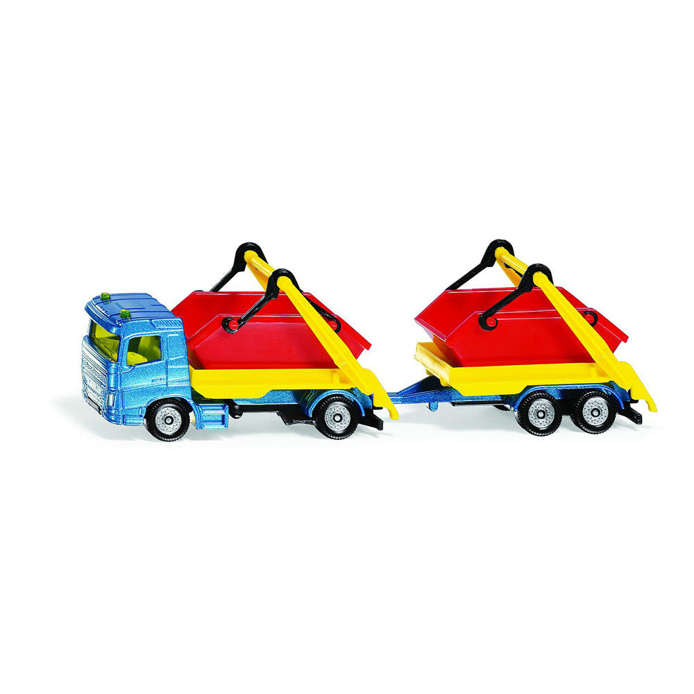 Siku 1695 Diecast Truck w/ Skip & Trailer Kids Fun Play 152mm Vehicle Toy 3y+ (2 Pack)