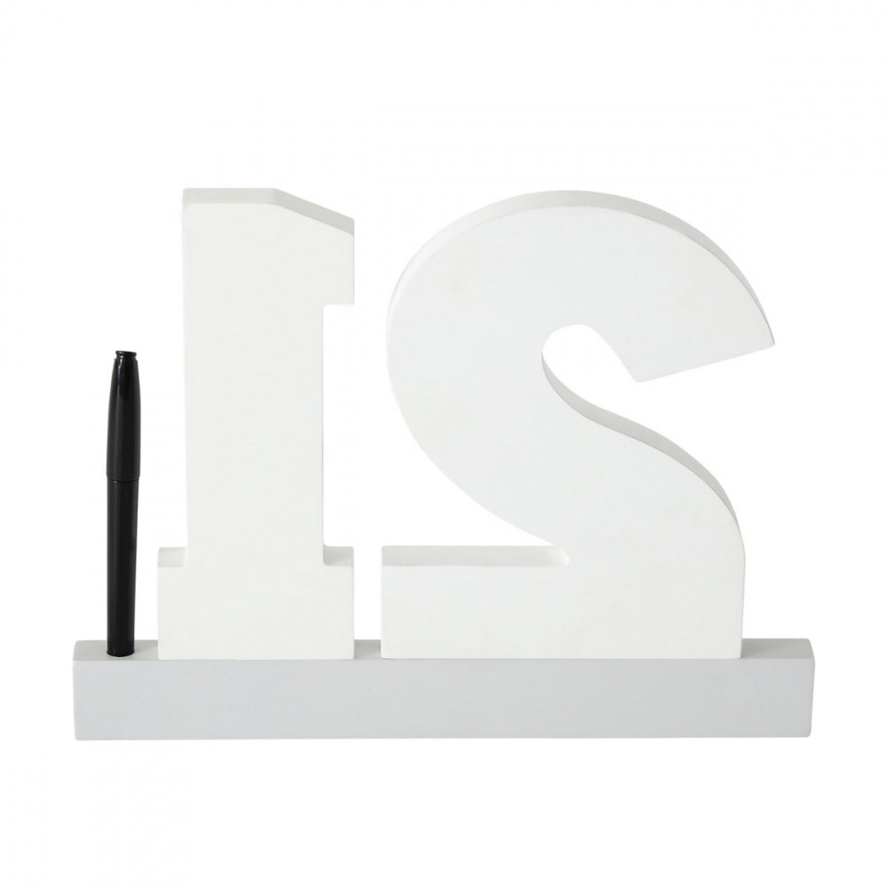 Splosh 21st Birthday Wooden Signature Number w/ Marker Keepsake 29x21cm White (2 Pack) — image 4