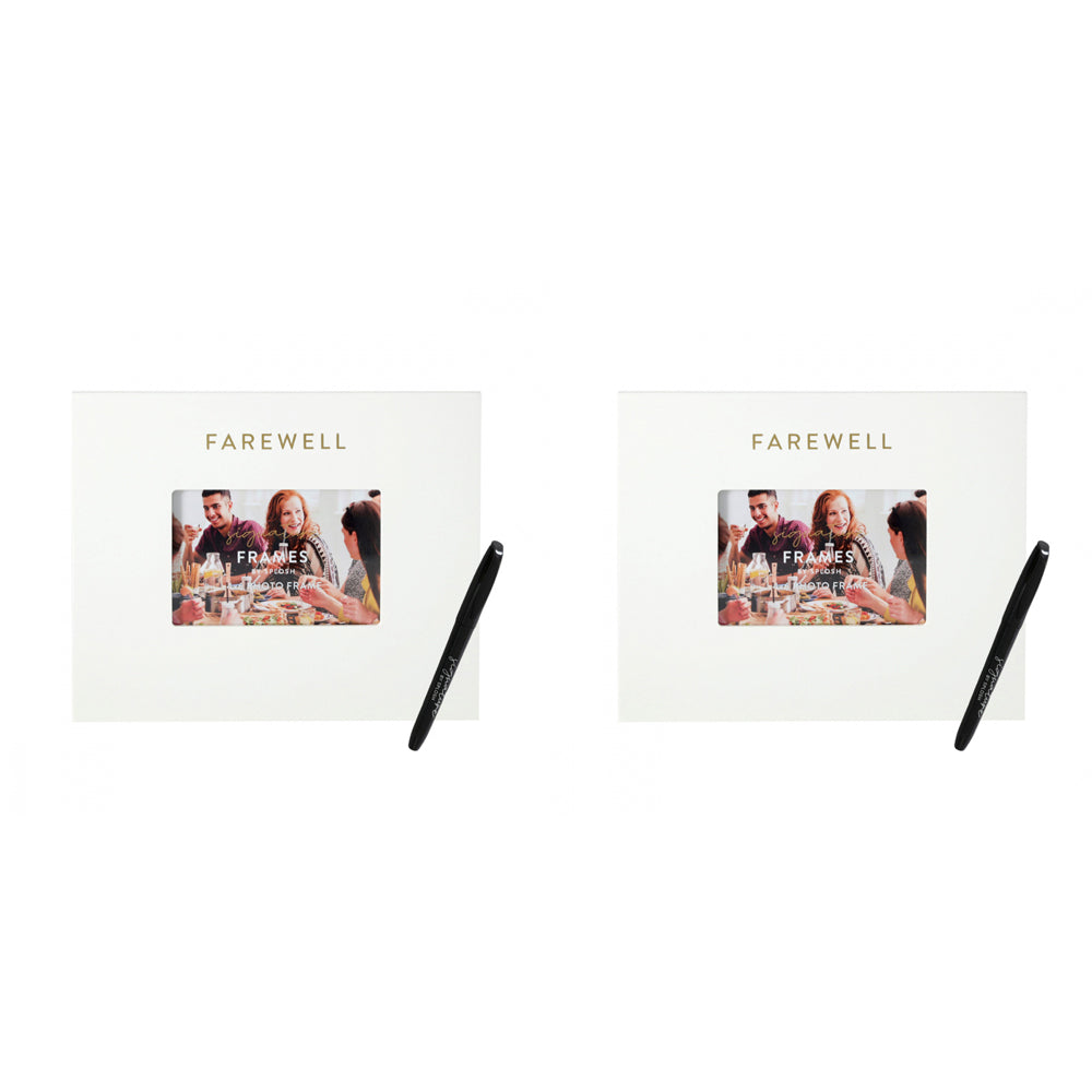Splosh Farewell Signature Frame w/ Marker 27.5x23cm - White (2 Pack)