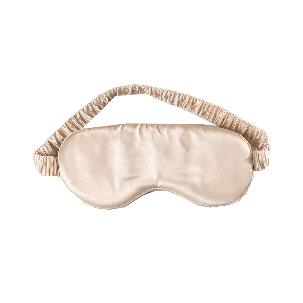 Canningvale Beautysilks Eye Mask Light-Blocking Adjustable Sleep Aid Champagne